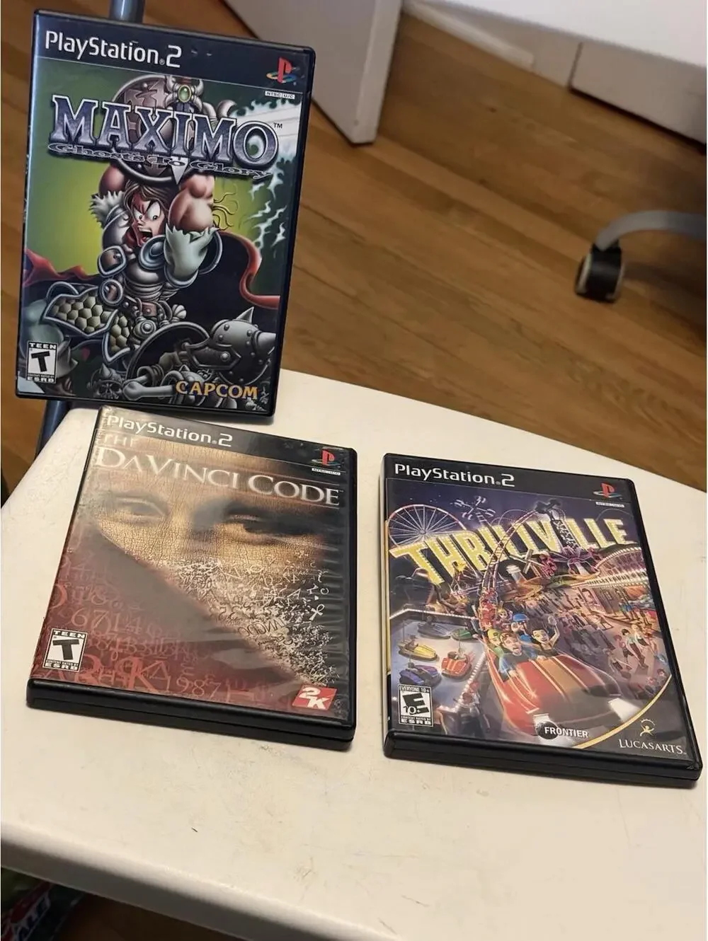 PS3 Games Lot Of 3 , Maximo, The Davinci Code, Thrill Ville, Good Condition
